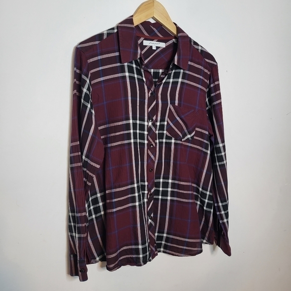 Foxcroft NYC Button Down Plaid Shirt Size 12 - Picture 10 of 10